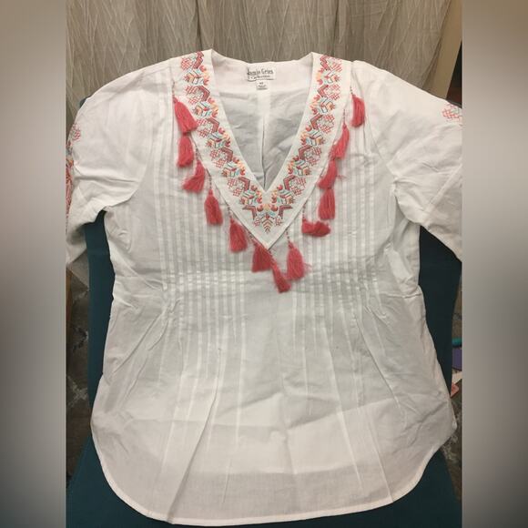 Jamie Gries Tassel top-2X - Picture 2 of 10